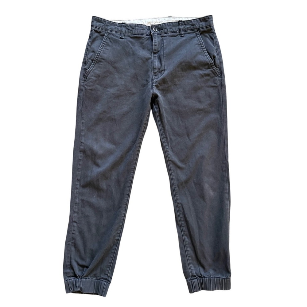 Levis Mens Jogger Pants Size 32 Charcoal Gray Elastic Cuff Skater Streetwear